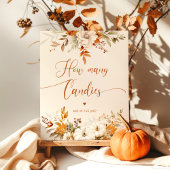 Rustieke herfst raden hoeveel snoepjes baby shower poster