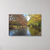 Rustieke Herfst River Serene Natuur Landschapsfoto Canvas Afdruk (Voorkant)