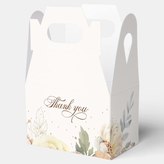 Rustieke herfst Rozen Botanisch Bedankdoosjes (Geopend)