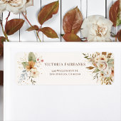 Rustieke herfst Rozen Botanisch Etiket