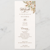 Rustieke herfst Rozen Botanisch Programmakaart (Voorkant)