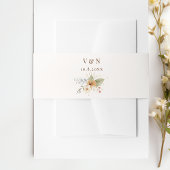 Rustieke herfst Rozen Botanisch Uitnodigingen Wikkel