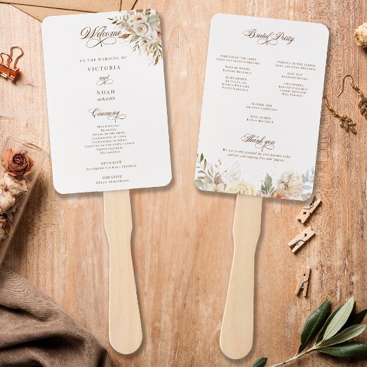 Rustieke herfst Rozen Botanische programma Handwaaier