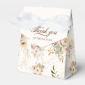 Rustieke herfst Rozen Botanische Script Bedankdoosjes (Voorkant Zijde)