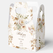 Rustieke herfst Rozen Botanische Script Bedankdoosjes (Geopend)