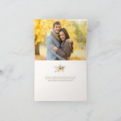 Rustieke herfst Rozen Botanische Script Bedankkaart (Binnen)