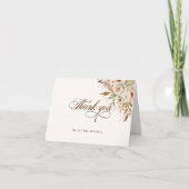 Rustieke herfst Rozen Botanische Script Bedankkaart (Voorkant)