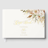 Rustieke herfst Rozen Botanische Script Gastenboek (Voorkant)