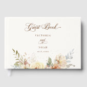 Rustieke herfst Rozen Botanische Script Gastenboek (Voorkant)