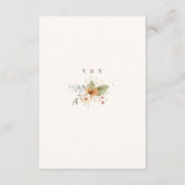 Rustieke herfst Rozen Botanische Script Informatiekaartje (Achterkant)