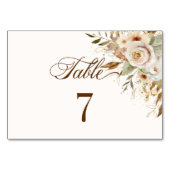 Rustieke herfst Rozen Botanische Script Kaart (Achterkant)