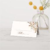 Rustieke herfst Rozen Botanische Script Plaatskaartje (Voorkant)