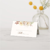 Rustieke herfst Rozen Botanische Script Plaatskaartje (Achterkant)