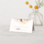Rustieke herfst Rozen Botanische Script Plaatskaartje (Voorkant)