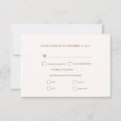 Rustieke herfst Rozen Botanische Script RSVP Kaartje (Achterkant)