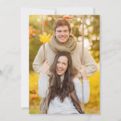 Rustieke herfst Rozen Botanische Script Save The Date (Achterkant)