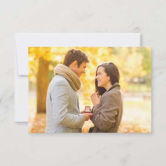 Rustieke herfst Rozen Botanische Script Save The Date (Achterkant)