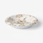 Rustieke herfst Rozen Waterverf Botanisch Papieren Kommen (Gebogen)