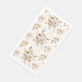 Rustieke herfst Rozen Waterverf Botanisch Servet (Hoek)