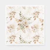 Rustieke herfst Rozen Waterverf Botanisch Servet (Voorkant)