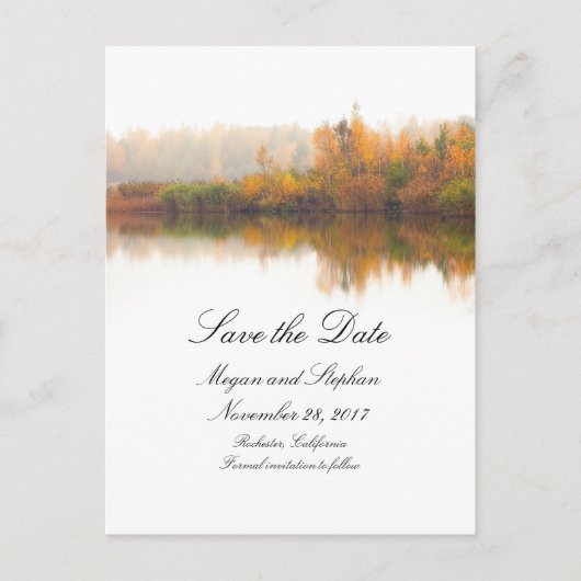 Rustieke Herfst Save the Date Aankondigingskaart (Voorkant)