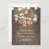 Rustieke Herfst Save the Date Aankondigingskaart (Voorkant / Achterkant)