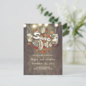 Rustieke Herfst Save the Date Aankondigingskaart (Staand voorkant)