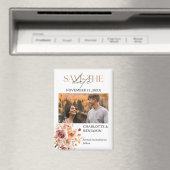 Rustieke Herfst Save The Date Trouwdag Magneet (Insitu (Vaatwasser))