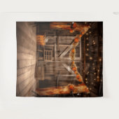 Rustieke herfst schuur hangend wandkleed (Voorkant (horizontaal))