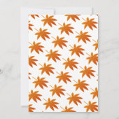 Rustieke herfst Sinaasappel bladeren Herfst bloeme Kaart (Achterkant)