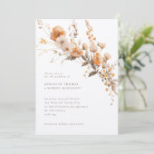 Rustieke Herfst Sinaasappel & Bruin Bloemen Kraft  Kaart (Staand voorkant)