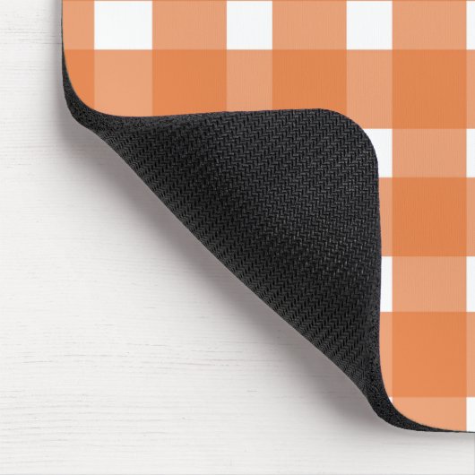 Rustieke Herfst Sinaasappel White Gingham Muismat (Hoek)