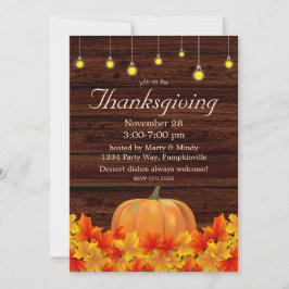 Rustieke herfst String Lights, pompoen Thanksgivin Kaart