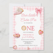 Rustieke Herfst Sweet Cutie Pie 1e verjaardag Foto Kaart (Voorkant)