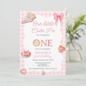 Rustieke Herfst Sweet Cutie Pie 1e verjaardag Foto Kaart (Staand voorkant)