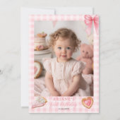 Rustieke Herfst Sweet Cutie Pie 1e verjaardag Foto Kaart (Achterkant)