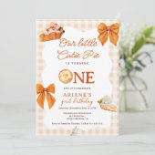 Rustieke Herfst Sweet Cutie Pie 1e verjaardag Foto Kaart (Staand voorkant)