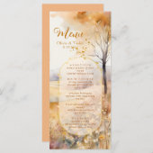 Rustieke Herfst Terracotta Aarde Tonen Trouwmenu Menu (Voorkant / Achterkant)