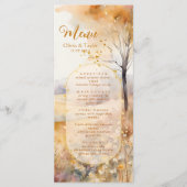 Rustieke Herfst Terracotta Aarde Tonen Trouwmenu Menu (Voorkant)