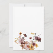 Rustieke Herfst Terracotta Bloemenbruiloft Kaart (Achterkant)