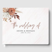 Rustieke Herfst Terracotta Boho bruiloft Gastenboek (Voorkant)