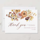 Rustieke Herfst Terracotta Bruiloft Dank u Platte  Bedankkaart (Voorkant)