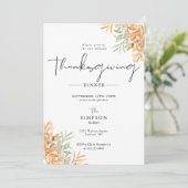 Rustieke Herfst Thanksgiving Diner Feestdagenkaart (Staand voorkant)