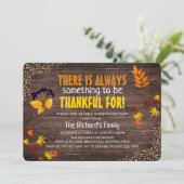 Rustieke herfst thanksgiving diner kaart (Staand voorkant)