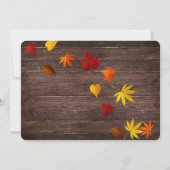 Rustieke herfst thanksgiving diner kaart (Achterkant)