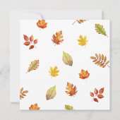 Rustieke Herfst Thanksgiving Friendsgiving Diner Kaart (Achterkant)