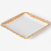 Rustieke Herfst Thanksgiving Rand Aangepaste tekst Papieren Bordje (Gebogen)