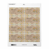 Rustieke Herfst Tones Boerderij Ei Karton Label (Full Sheet)