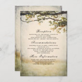 Rustieke Herfst Tree takken bruiloft details Informatiekaartje (Voorkant / Achterkant)