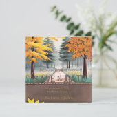 Rustieke Herfst Trees Save The Date (Staand voorkant)
